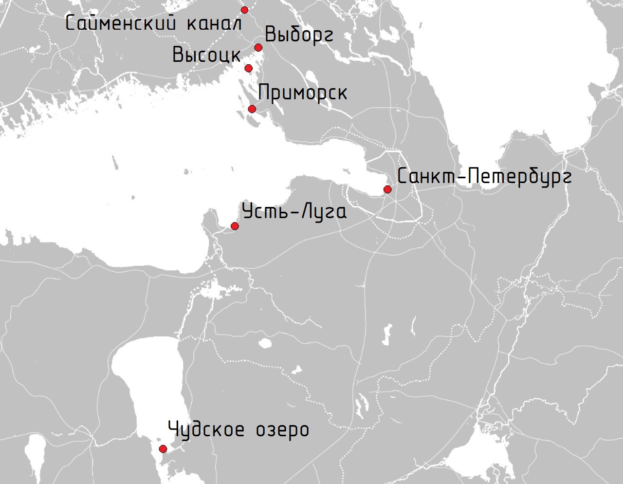 Выборгский залив карта